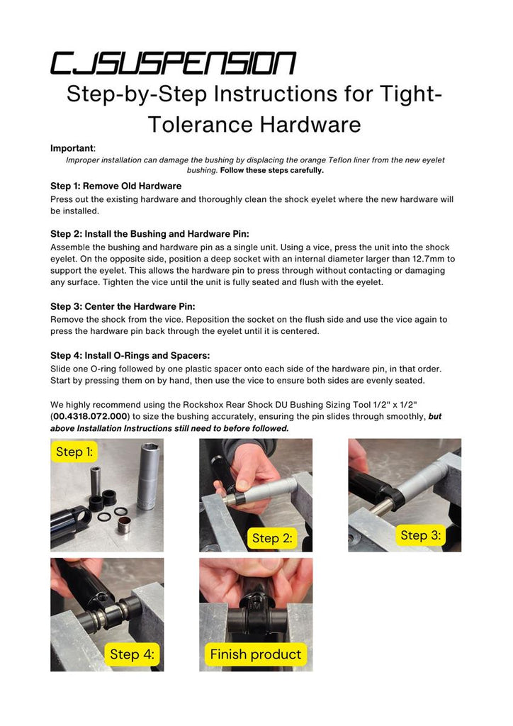 10mm I.D. Shock Mounting Hardware